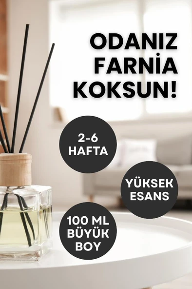 Farnia Premium Çubuklu Oda ve Ofis Kokusu 100 Ml Tatlı Sakız Bubble Gum - 3