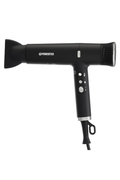 Powertec TR-4444 Süperlux Ionıc Supersonic Saç Kurutma ve Fön Makinesi Siyah - 6