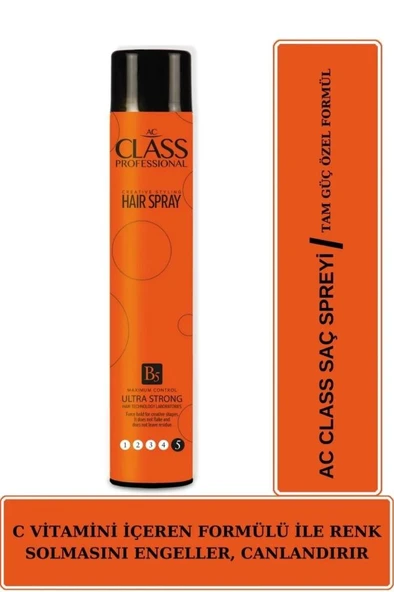Class Saç Spreyi B5 Ultra Strong Turuncu 400 Ml - 4