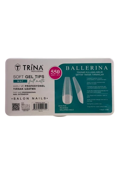 Trina Profesyonel Soft Jel Mat Tırnak 550'li Paket Ballerina
