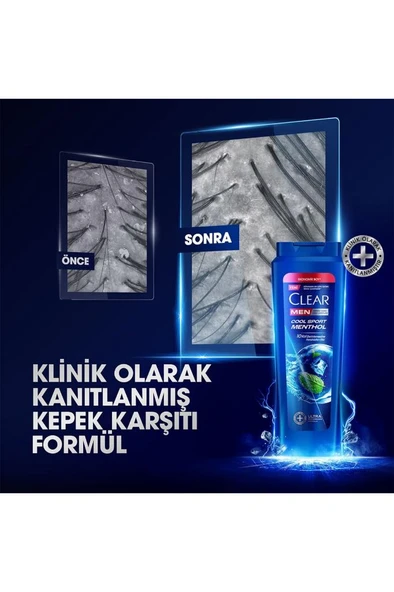 Clear Cool Sport Mentol Erkek Şampuan 600 Ml - 3