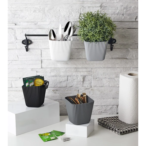 Duvara Asılan Çok Amaçlı Organizer - 2'li Saksı Set - 5