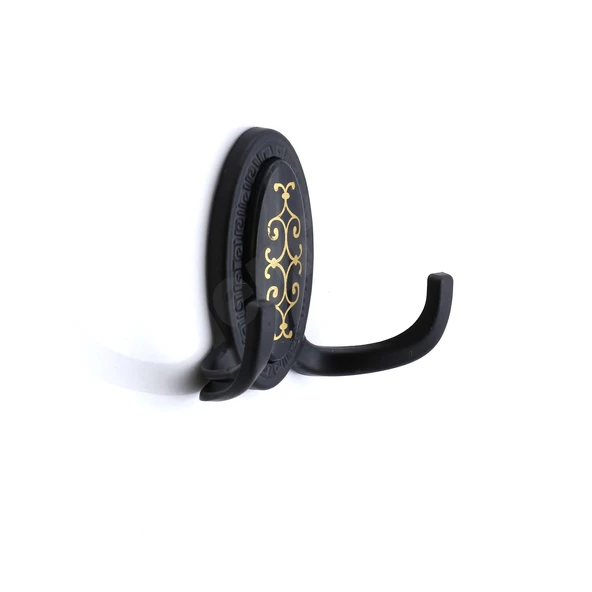 Dolap Askılık Askılığı Duvar Vestiyer Banyo Mutfak Elbise Kıyafet Çanta Askısı Askı Siyah - 4