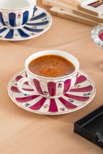 Perotti 16858 Balat 6 Kişilik 12 Parça Porselen Kahve Fincan Takı - 4