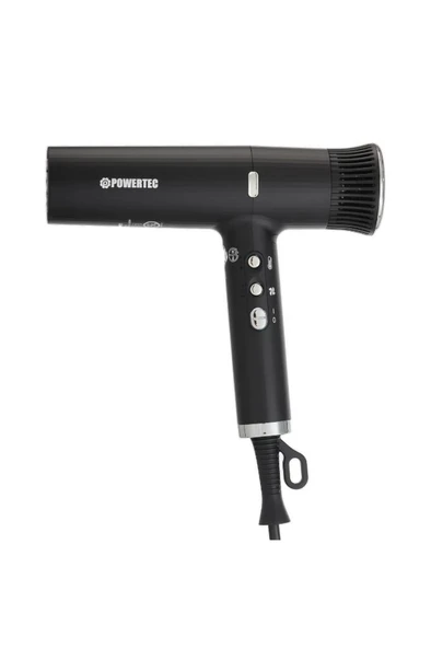Powertec TR-4444 Süperlux Ionıc Supersonic Saç Kurutma ve Fön Makinesi Siyah - 2