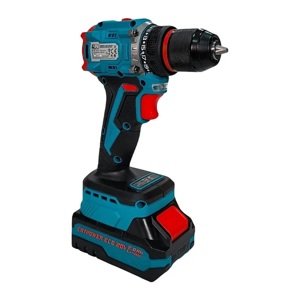 Catpower CATE1010 Kömürsüz 20V 2.0Ah Çift Akülü Vidalama Makinesi - Resim 3