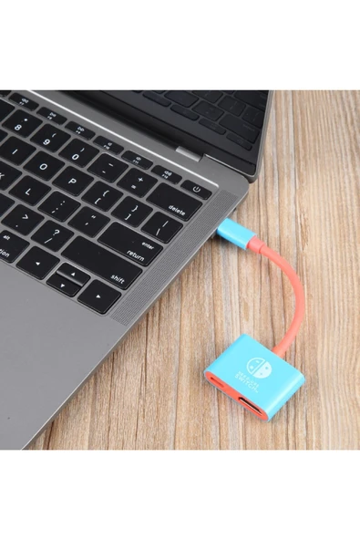 silabor 2'si 1 arada USB-C /Type-C - HDMI + USB-C /Video Dönüştürücü Switch Steam için Bağlantı İstasyonu - 7