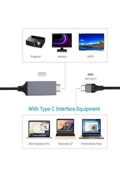 silabor 4330 Usb Type C 3.1 To Hdmi Çevirici Dönüştürücü Tv Bağlama Kablosu 4K - 2