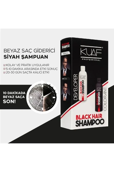 Kuaf Profesyonel Black Şampuan 2 x 250 Ml Set - 2