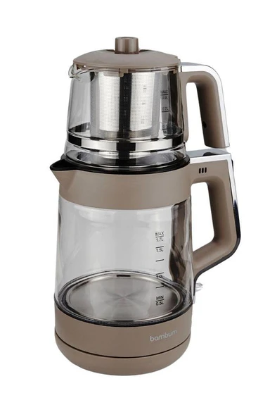 Bambum Zelda - Cam Hazneli Çay Makinesi Bej - 2