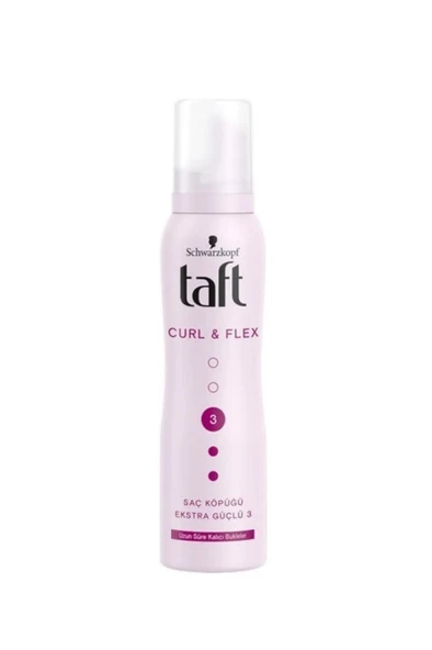 Taft Curl&Flex Saç Köpüğü 3 Numara Uzun Süre Kalıcı Bukleler 150 Ml 2 Adet - 3