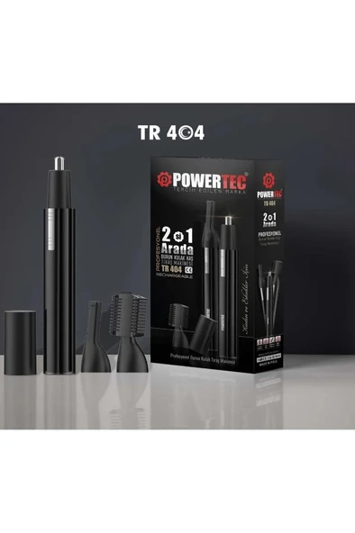 Powertec TR-404 Şarjlı Burun Kulak Kaş Şekillendirici Kıl Tüy Alma 2'si 1 Arada - 2