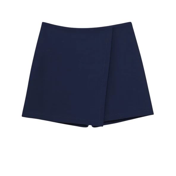 Likralı Penye Kız Çocuk Okul Şort Etek - 3