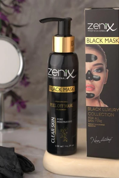 Zenix Soyulan Yüz Maskesi 130 Ml Pompalı Siyah - 4