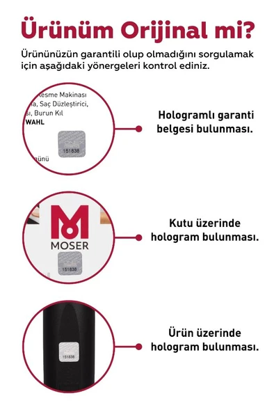 Moser 1400 - 0050 Saç Tıraş Makinesi Kablolu Bordo - 3