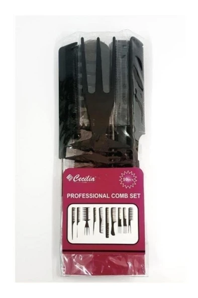 Powertec TR-C10 Profesyonel Saç Tarak Seti 10'lu Tam Set - 3