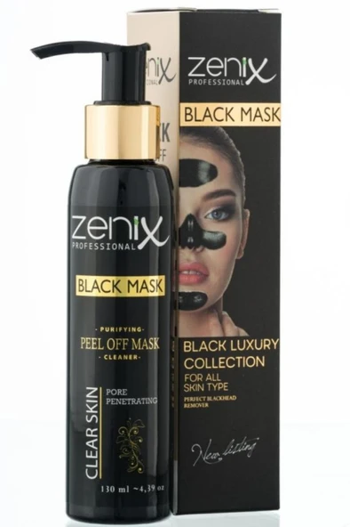 Zenix Soyulan Yüz Maskesi 130 Ml Pompalı Siyah