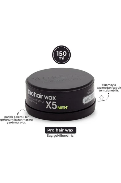 Morfose Men Prohair Wax 150 Ml Siyah - 2