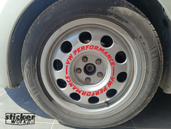 Vw Performance Sticker Audi Hafif Jant Sticker - 4 Adet - 8