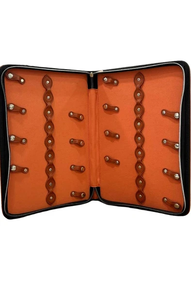 Hector Kuaför ve Berberlere Özel Premium 16'lı Makas Set Çantası - Resim 2