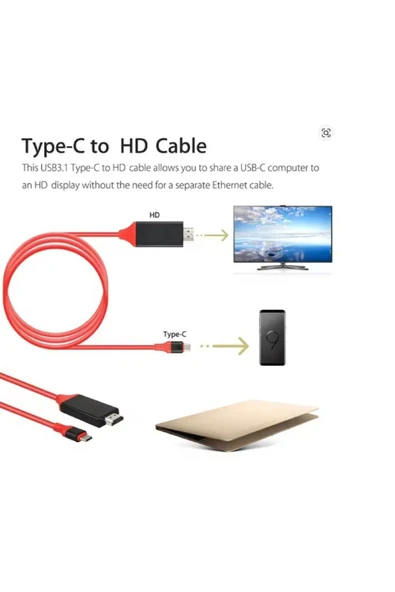 silabor 4330 Usb Type C 3.1 To Hdmi Çevirici Dönüştürücü Tv Bağlama Kablosu 4K - 4