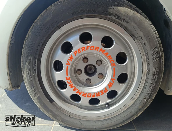 Vw Performance Sticker Audi Hafif Jant Sticker - 4 Adet - 11