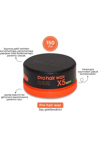 Morfose Men Prohair Wax 150 Ml Turuncu - 2
