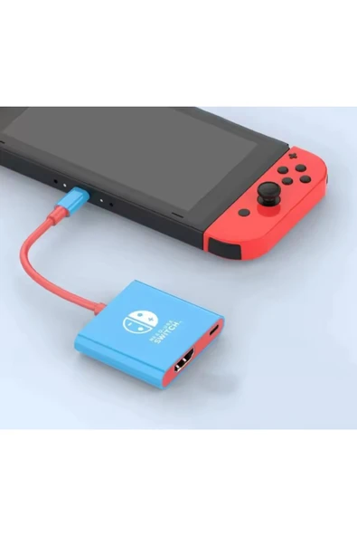 silabor 2'si 1 arada USB-C /Type-C - HDMI + USB-C /Video Dönüştürücü Switch Steam için Bağlantı İstasyonu - 6