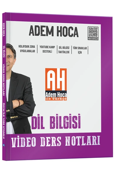 Adem Hoca Tüm Sınavlar İçin Dil Bilgisi Video Ders Kitabı KR Akademi Yayınları - 1