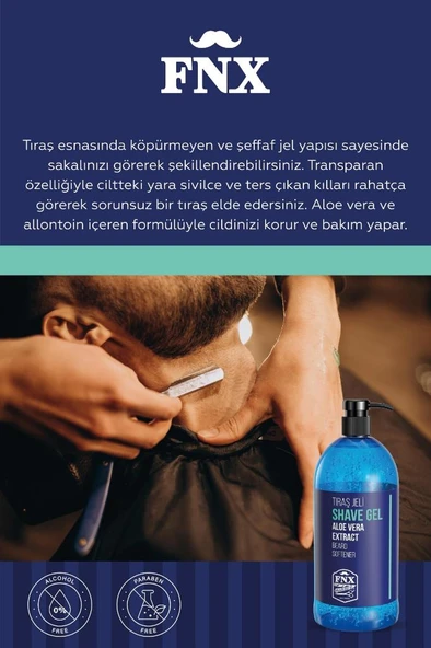 FNX Tıraş Jeli 950 Ml Aloe Vera Ekstratlı - 3
