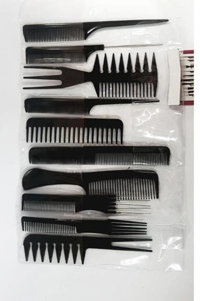 Powertec TR-C10 Profesyonel Saç Tarak Seti 10'lu Tam Set - 4