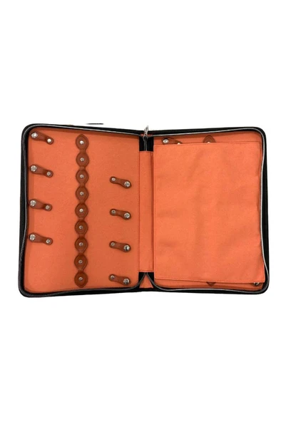 Hector Kuaför ve Berberlere Özel Premium 16'lı Makas Set Çantası - Resim 3