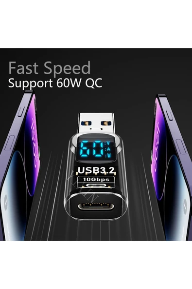 silabor Type-C USB adaptörü USB-A 3.2 soket dönüştürücü, OTG MacBook, Samsung ve diğer C tipi cihazlar için