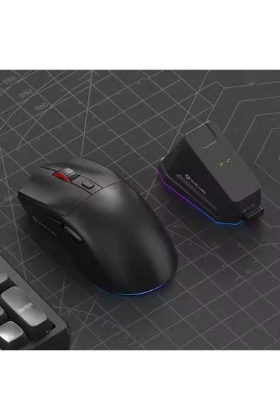 silabor Dark Alien X1 Light Tri Mode Wired Wireless Gaming Mouse PAW3311 59 Gram Şarj İstasyonu - 2