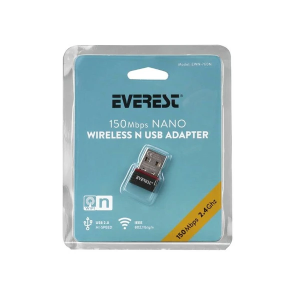Everest EWN-760 150Mbps Kablosuz USB WiFi Alıcı - 3