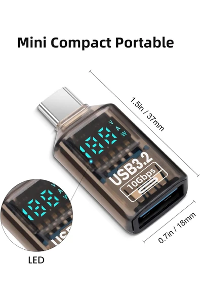 silabor USB Type-C adaptörü USB-A 3.2 soket dönüştürücü, OTG MacBook, Samsung ve diğer C tipi cihazlar için