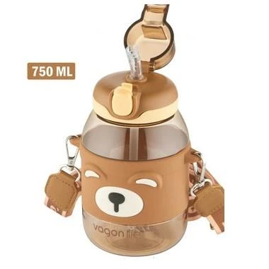 Vagonlife Pipetli Çocuk Matarası 750Ml Kahverengi - 2