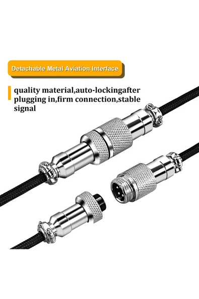 silabor Coiled Kablo, Sarmal Kablo, Mekanik Klavye Kablosu, Type C Usb Kablo [Oyuncu Klavyesi Kablosu] - 2