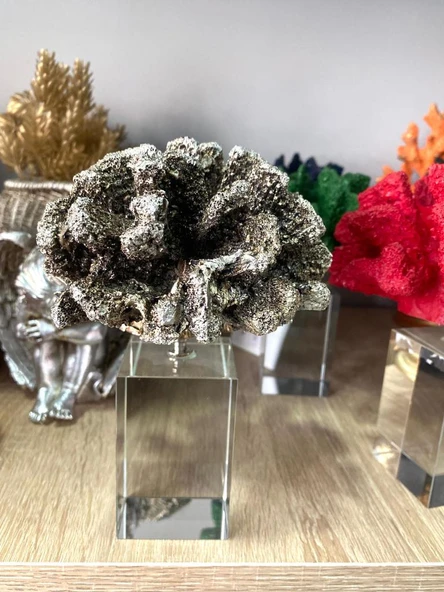 Krıstal Kaideli Mercan Biblo Gümüş