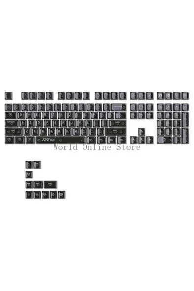 silabor 119 Keys Arkadan aydınlatmalı Crystal Key Şefaf KEYcaps