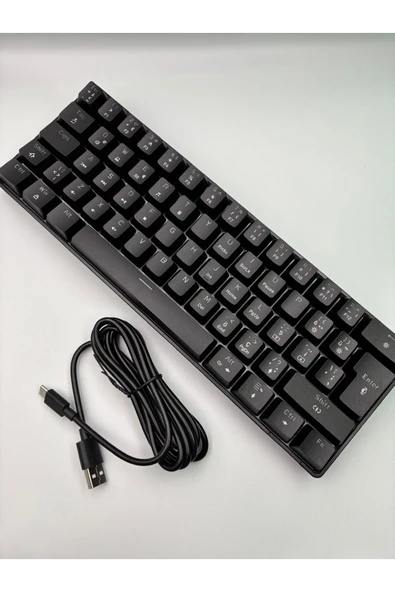 silabor Rgb T60 Mekanik Klavye Siyah Renk Kırmızı Switch - 2