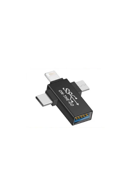 silabor 3 in 1 OTG USB 3.1 Type-C Lihting USB Type-B Çevirici Dönüştürücü