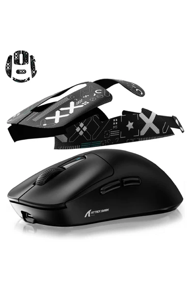 SiLabor X Attack Shark ATTACK SHARK X3/X3pro Grip Tape Kavrama Bandı Kaymaz Bant, Yükseltme Kiti Uyumu Sağlayan Kesim - 2