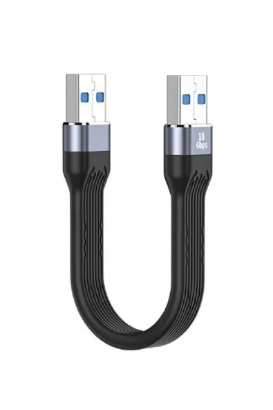 silabor USB To USB Kablo 10 GBPS USB Type Kablosu 100W Pd Hızlı Şarj Kablosu - Siyah C-11 10 Cm