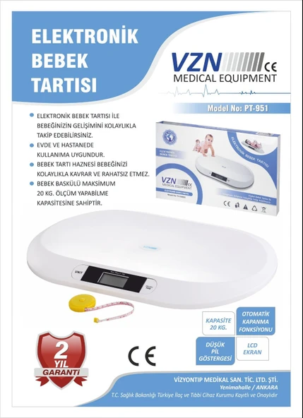 VZN BEBEK TARTISI BASKÜLÜ TERAZİSİ YE-8005