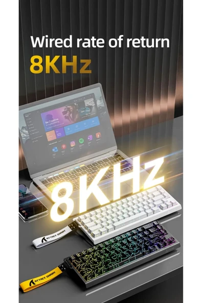 silabor X68PRO HE Wireless Kablosuz Rapid Trigger Snap Tap Hall Efect Keyboard Magnetic Switch - 4