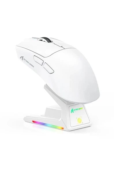 silabor ATTACK SHARK X1 Üç Modlu Oyuncu Faresi Dokunmatik Yüzey RGB Şarj İstasyonu PAW3395PRO Sensör - 2