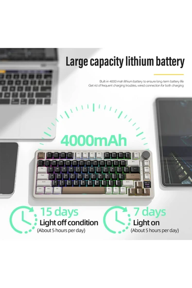 silabor ATTACK SHARK X85PRO Tri-mode Gasket Mekanik Klavye - 6