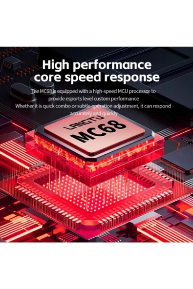 silabor LANGTU MC68 RGB Yüksek Performanslı Oyun Manyetik Anahtarlı Kablolu Klavye - 5