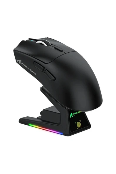 silabor ATTACK SHARK X1 Üç Modlu Oyuncu Faresi Dokunmatik Yüzey RGB Şarj İstasyonu PAW3395PRO Sensör - 2